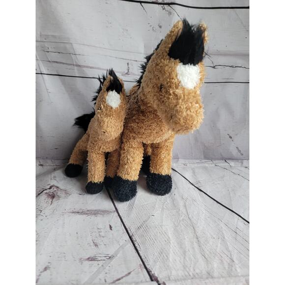 Douglas Cuddle Toy Tan Buckskin Pony/Horse Plush Soft Stuffed Toy Mom Baby - Picture 4 of 8